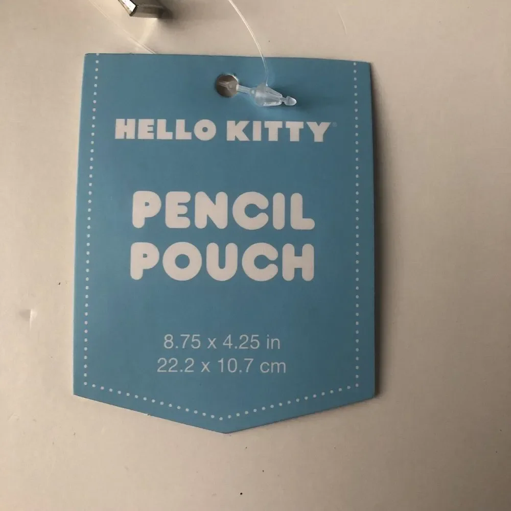 Sanrio Hello Kitty Pencil Pouch Pink Zip Up Hand Bag Pen Case 8.75